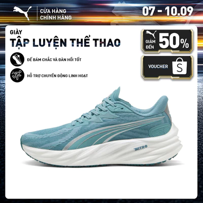 Giày Chạy Bộ PUMA Nam Velocity NITRO 4 Baltic Sea Blue-Emerald Ice Màu Xanh