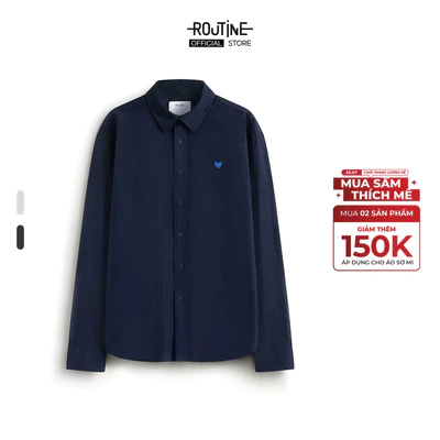 Áo Sơ Mi Nam Tay Dài Oxford Thêu Form Loose - Routine 10F24SHL015R2