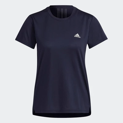 adidas Gym & Training Áo Thun Thể Thao 3 Sọc AEROREADY Designed 2 Move Nữ Màu xanh da trời HK6527