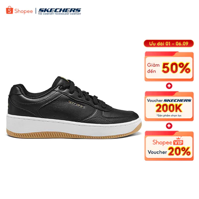 Giày Thể Thao Nữ Skechers Court Classics Sport Court 2.0 Core Essential - 185160-BLK