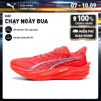 Giày Chạy Bộ PUMA Nam Deviate NITRO 4 Ultra Red-Silver Màu Đỏ