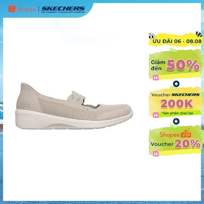 Giày Búp Bê Nữ Skechers Slip-Ins Modern Comfort Arya Subtle Gleam - 159405-NAT Air-Cooled Memory Foam