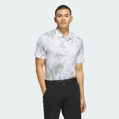 adidas Đánh gôn Áo Polo Lưới In Họa Tiết Ultimate365 Nam trắng JF9004