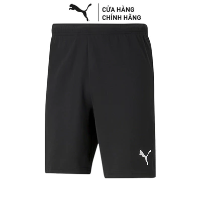 Quần Đùi Đá Bóng PUMA Nam teamRISE Short Black-White Màu Đen