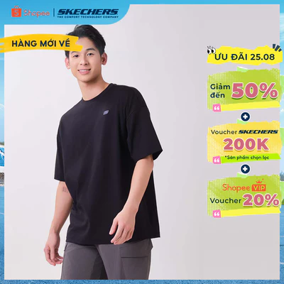 Áo Thun Tay Ngắn Unisex Skechers Skechers X Cloakwork Short Sleeve Tee - SL326U667-0018