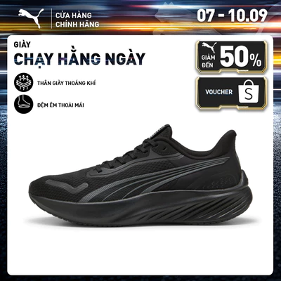 Giày Chạy Bộ PUMA Unisex Pounce Lite Black-Cool Dark Gray Màu Đen