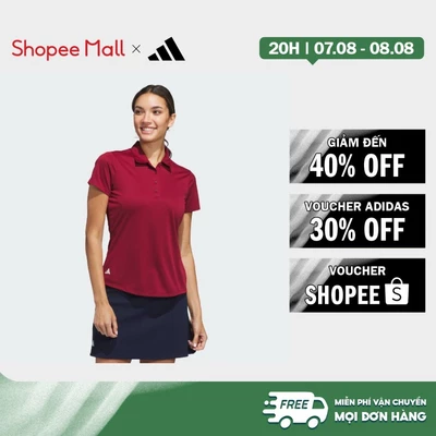 [Duy nhất 8.8 - VOUCHER 30%]adidas Golf Women's Solid Performance Short Sleeve Polo Shirt Women Burgundy KE3646