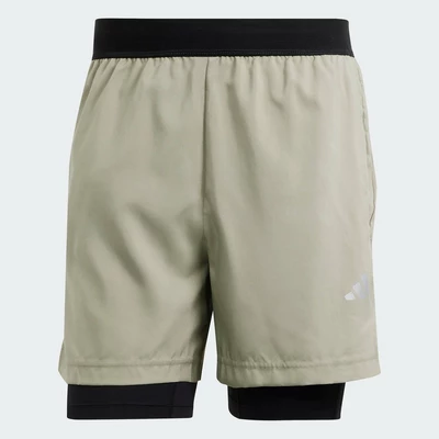 adidas Gym & Training Quần Short 2 Trong 1 Tập Gym Nam màu xanh lá IR8598