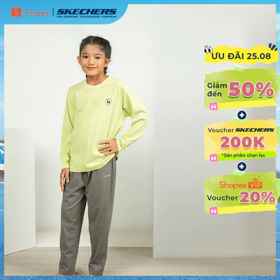 Pajamas Set Trẻ Em Skechers Home Wear Pajamas Set - SL325K285-01GG Online Sale