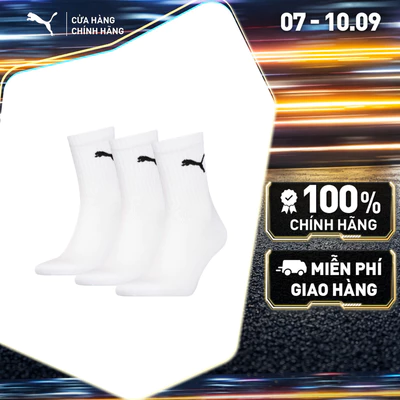 Bộ 3 Đôi Vớ Thể Thao PUMA Unisex Various U Short Sock 3P white Màu Trắng