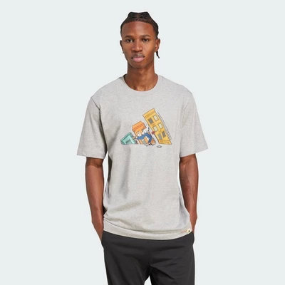 adidas Phong cách sống Áo Thun Graphic Trượt Ván Doodle Hunt Nam Xám JM6498