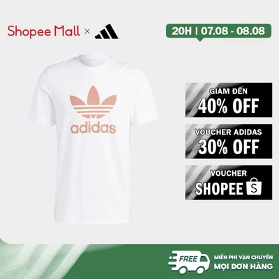 [Duy nhất 8.8 - VOUCHER 30%]adidas Phong cách sống Áo Thun Adicolor Classics Logo Ba Lá Nam trắng IA4818