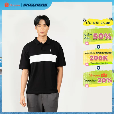 Polo Tee Unisex Skechers Skechers Authentic - Iconic Polo Tee - SL425U412-0018