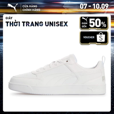 Giày Thời Trang PUMA Unisex Dribble Warm White-Cool Weather-Feather Gray Màu Trắng