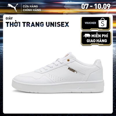 Giày Thể Thao PUMA Unisex Court Classic White-Gold Màu Trắng