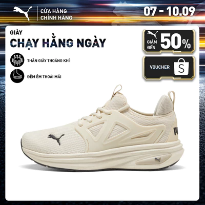 Giày Thể Thao PUMA Unisex Softride Enzo 6 Street Warm White-Silver Fog-Moody Gray Màu Trắng