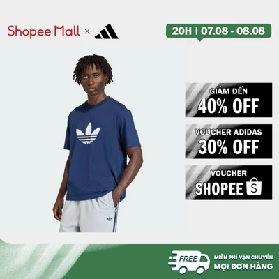 [Duy nhất 8.8 - VOUCHER 30%]adidas Lifestyle ADICOLOR TREFOIL TEE Men Blue KE0904