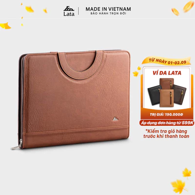 Ví Lata (Thời trang nam đựng tài liệu A4 - Ví da CT12)