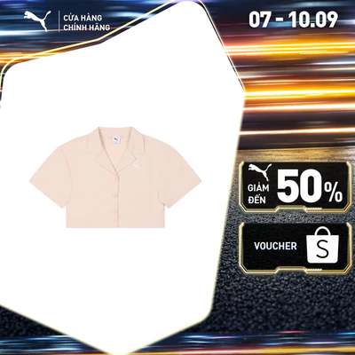 Áo Thun Thời Trang Tay Ngắn PUMA Nữ WARDROBE ESS Cropped Shirt Alpine Snow Màu Trắng