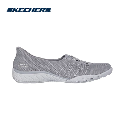 Giày Búp Bê Nữ Skechers Slip-ins Modern Comfort Breathe-Easy Striking Stroll - 100755-GRY Air-Cooled Memory Foam