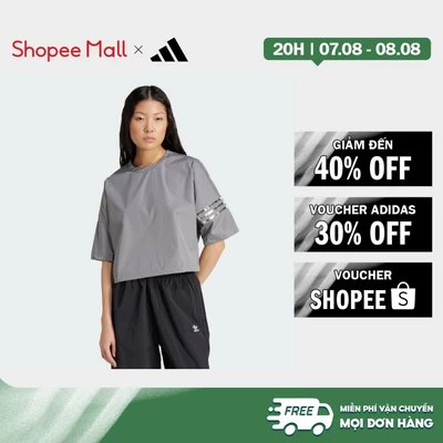 [Duy nhất 8.8 - VOUCHER 30%]adidas Phong cách sống Áo Thun Ngắn Tay Nylon Neuclassics Nữ Xám JI8539