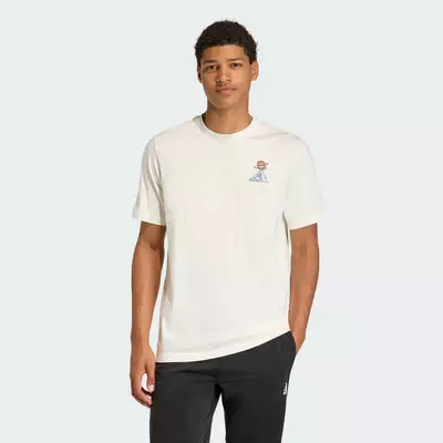adidas Phong cách sống ÁO THUN BÓNG RỔ GRAPHIC EARTH DAY Nam trắng KB4908