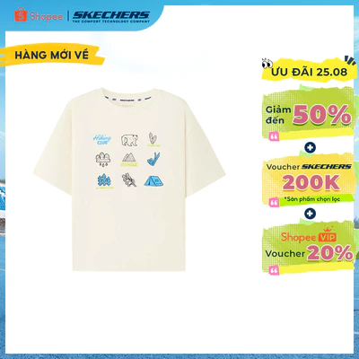 Áo Thun Tay Ngắn Trẻ Em Skechers GO Trail Performance Short Sleeve Tee - P226K048-008D