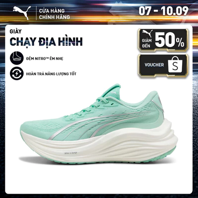 Giày Chạy Bộ PUMA Nữ MagMax NITRO Wns Mint Melt-Speed Blue Màu Xanh Lá