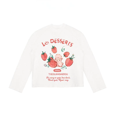 TheGlam CHÍNH HÃNG - Áo Thun Tay Dài UNISEX "Sweet Strawberry" Raglan Form Boxy - TS05-01