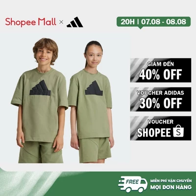[Duy nhất 8.8 - VOUCHER 30%]adidas Phong cách sống Áo Thun Piqué Logo Future Icons Trẻ em màu xanh lá IV9605