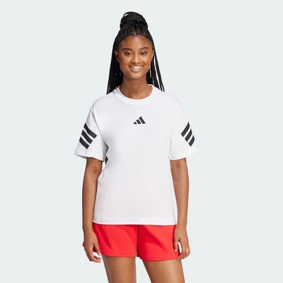 adidas Phong cách sống Áo Thun 3 Sọc Future Icons Nữ trắng JE0238