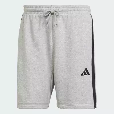 adidas Phong cách sống Quần Short Vải Thun Da Cá 3 Sọc Essential Nam Xám JE6419