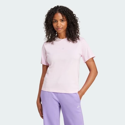 adidas Phong cách sống Áo Thun Cotton Logo Nhỏ Essentials Nữ Hồng JI6073