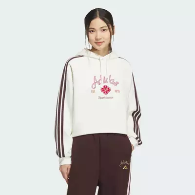 adidas Phong cách sống ÁO SWEATSHIRT CÓ MŨ LUNAR NEW YEAR Nữ trắng KH2695