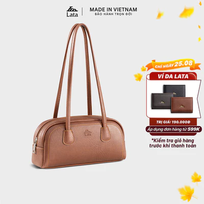 Túi Lata (Thời trang nữ dáng vòm mềm mại - Túi đeo vai da HN142)