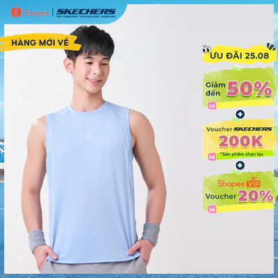Sports Tank Top Nam Skechers Running Performance Sports Tank Top - SP326M402-02MP