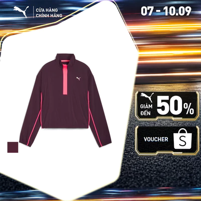 Áo Khoác Chạy Bộ PUMA Nữ RUN FOR HER WOVEN 1/2 ZIP