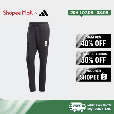 [Duy nhất 8.8 - VOUCHER 30%]adidas Phong cách sống Quần Nỉ Lounge Nam Đen IA9367