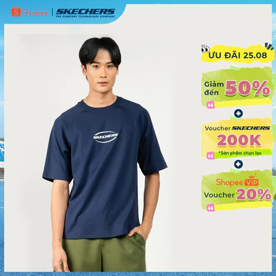Áo Thun Tay Ngắn Nam Skechers Skechers Authentic - Iconic Short Sleeve Tee - SL425M411-02MZ