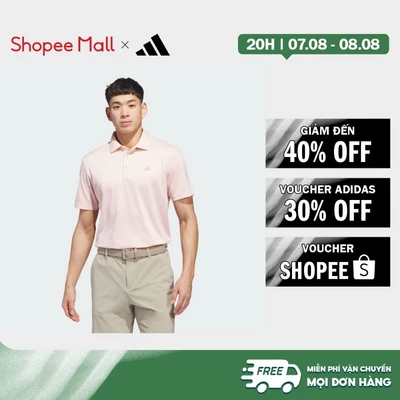 [Duy nhất 8.8 - VOUCHER 30%]adidas Đánh gôn ÁO POLO PERFORMANCE HOẠ TIẾT VÂN NỔI Nam Hồng KC1116