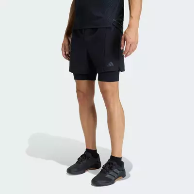 adidas Gym & Training QUẦN SHORT TẬP LUYỆN D4T 2IN1 Nam Đen KF6431