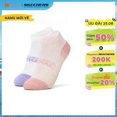 Vớ Thể Thao Trẻ Em Skechers GO Trail Performance Socks Low Cut Socks (2 Pairs) - P226K038-06QM