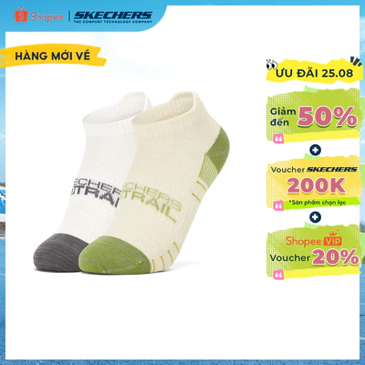 Vớ Thể Thao Trẻ Em Skechers GO Trail Performance Socks Low Cut Socks (2 Pairs) - P226K038-06QL