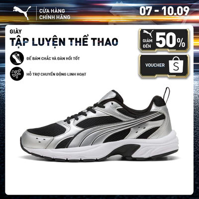 Giày Thể Thao PUMA Unisex Milenio Tech LT Black-Silver Màu Đen