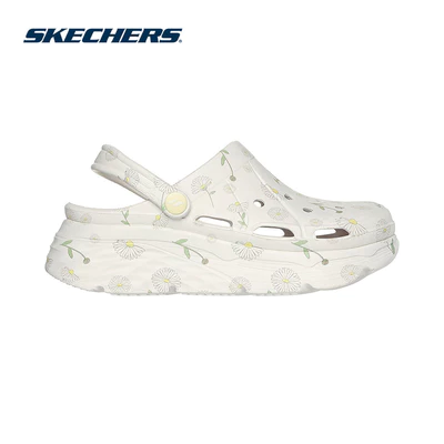 Giày Clog Nữ Skechers Max Cushioning Foamies Daisies - 111271-WHT