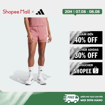 [Duy nhất 8.8 - VOUCHER 30%]adidas Running Own the Run 3-Stripes 2-in-1 Shorts Women Pink IS9574