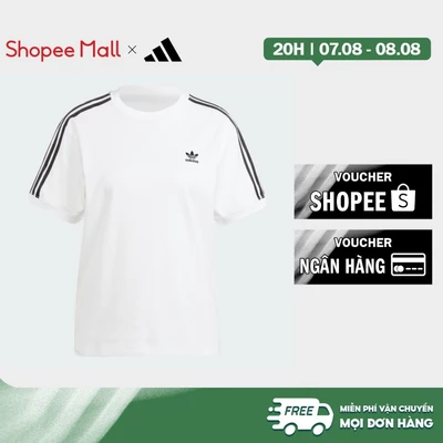 adidas Phong cách sống Áo Thun 3 Sọc Nữ trắng IR8051