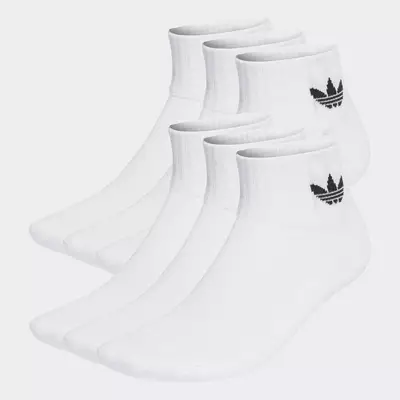 adidas Phong cách sống Bộ 6 Đôi Tất Cổ Lửng Unisex trắng IJ5627
