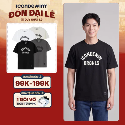 Áo Thun Nam ICONDENIM Họa Tiết Orgnls College Graphic Form Regular ATID0357