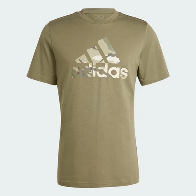 adidas Phong cách sống Áo Thun Graphic Camo Badge of Sport Nam màu xanh lá IR5830
